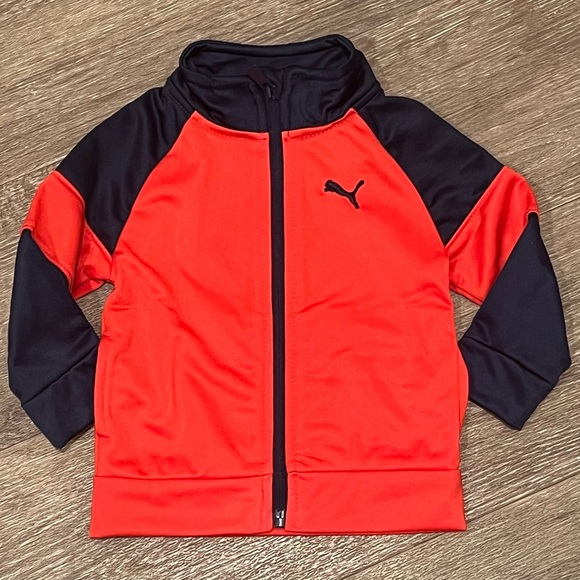 $40 Puma (Brand New) Baby Infant Boys 2-Pc Tracksuit High Risk Red Navy Blue - Picture 6 of 13